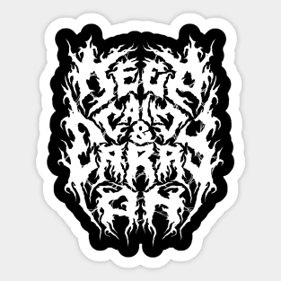 Keep Calm - Grunge Aesthetic - 90s Black Metal Sticker